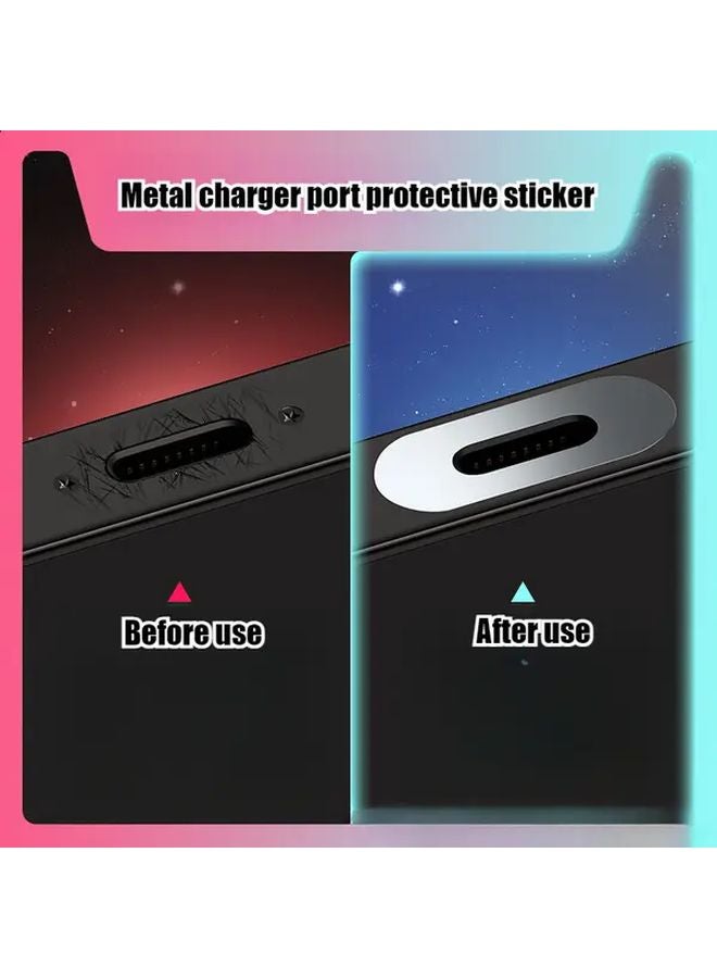 5pcs Black Charging Port Protective Film Anti Scratch Stickers For iPhone 15 16 17 Series Type C - Image 3