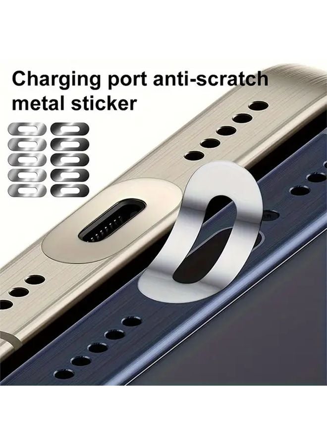 5pcs Black Charging Port Protective Film Anti Scratch Stickers For iPhone 15 16 17 Series Type C - Image 4