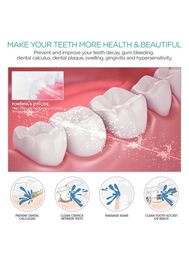 VOYOR Oyor Water Flosser Cordless For Teeth Rechargeable Oral Irrigator Plaque Remover Teeth Cleaner With Multi Working Modes Ipx7 Waterproof Portable Water Floss For Braces Wf200 - Image 4