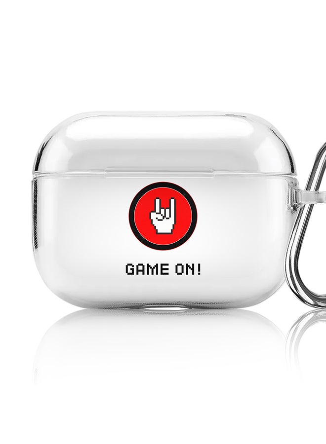 Stylizedd Classic Clear printed Case for Apple AirPods Pro 2nd Generation Thin Transparent Cover [Designed for Apple AirPods Pro 2nd Generation] - Game On - Image 1