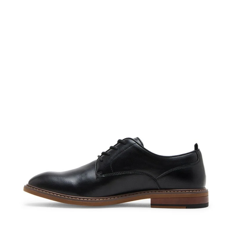 Steve Madden Mearnest Black Men's Lace-Up Derby Shoes