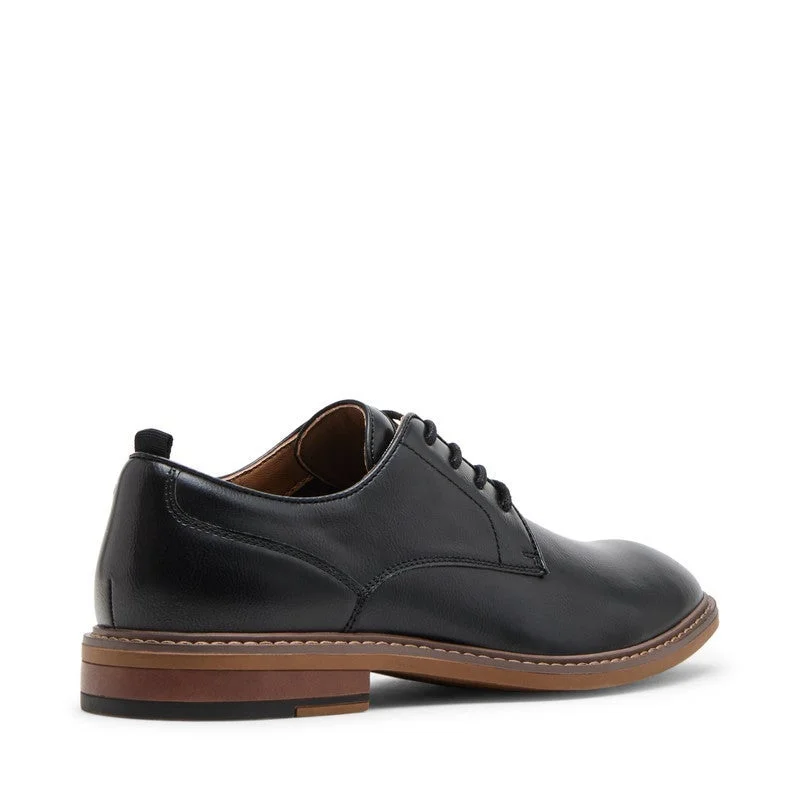 Steve Madden Mearnest Black Men's Lace-Up Derby Shoes