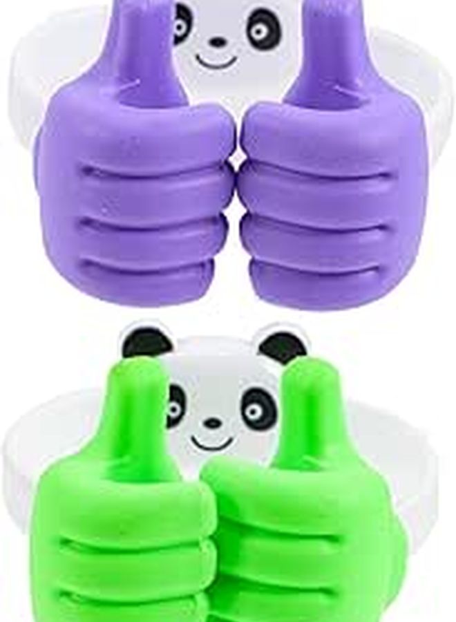 Cartoon Thumb Shape Desktop Phone Stand 2pcs Random Colors Small Size Multi Function Holder - Image 1