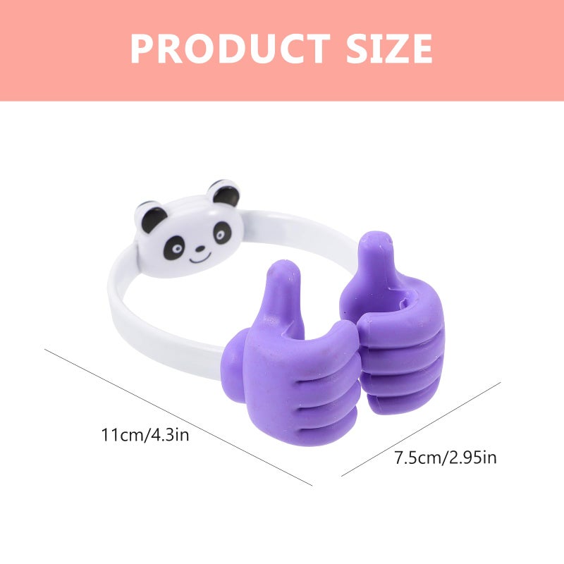 Cartoon Thumb Shape Desktop Phone Stand 2pcs Random Colors Small Size Multi Function Holder - Image 3