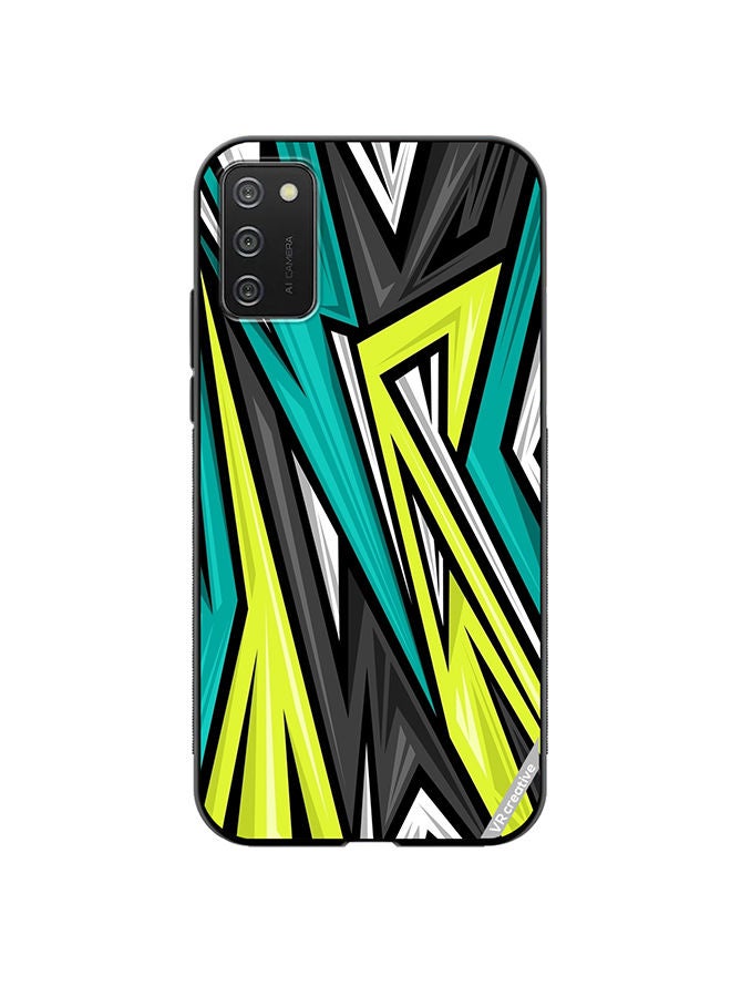 VR CREATIVE Protective Case Cover For Samsung Galaxy A03s Texture Sports Racing Style Vector Design Multicolour - Image 1
