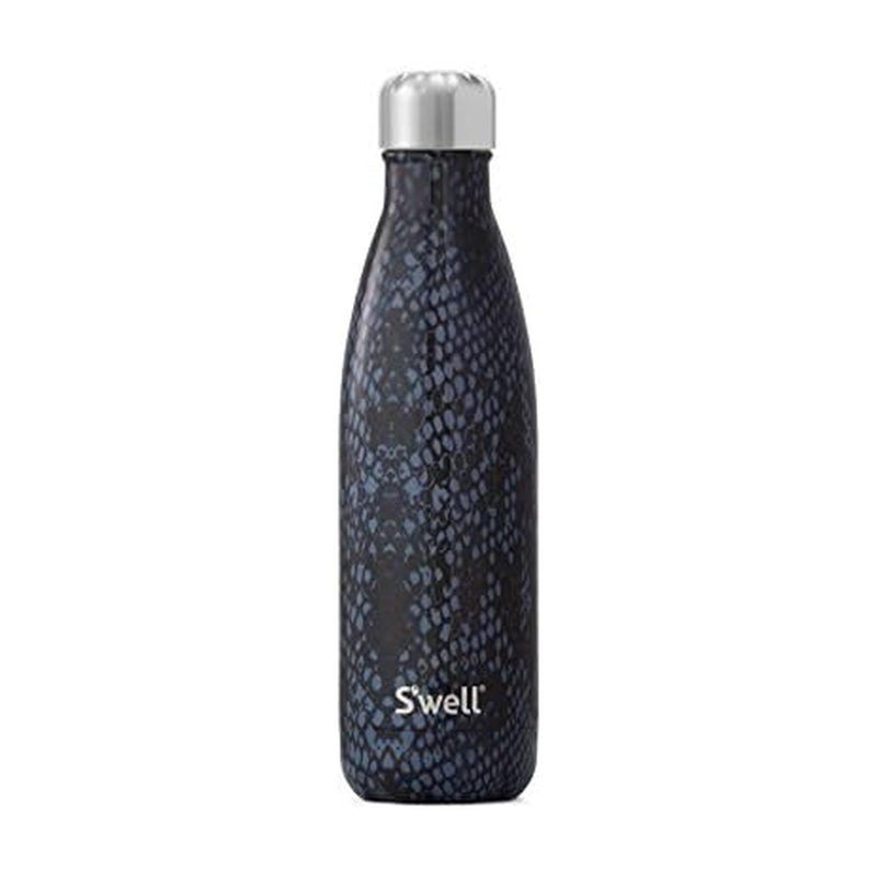 S'well Vacuum Insulated Stainless Steel Water Bottle, 17 oz, Black Boa - Image 1