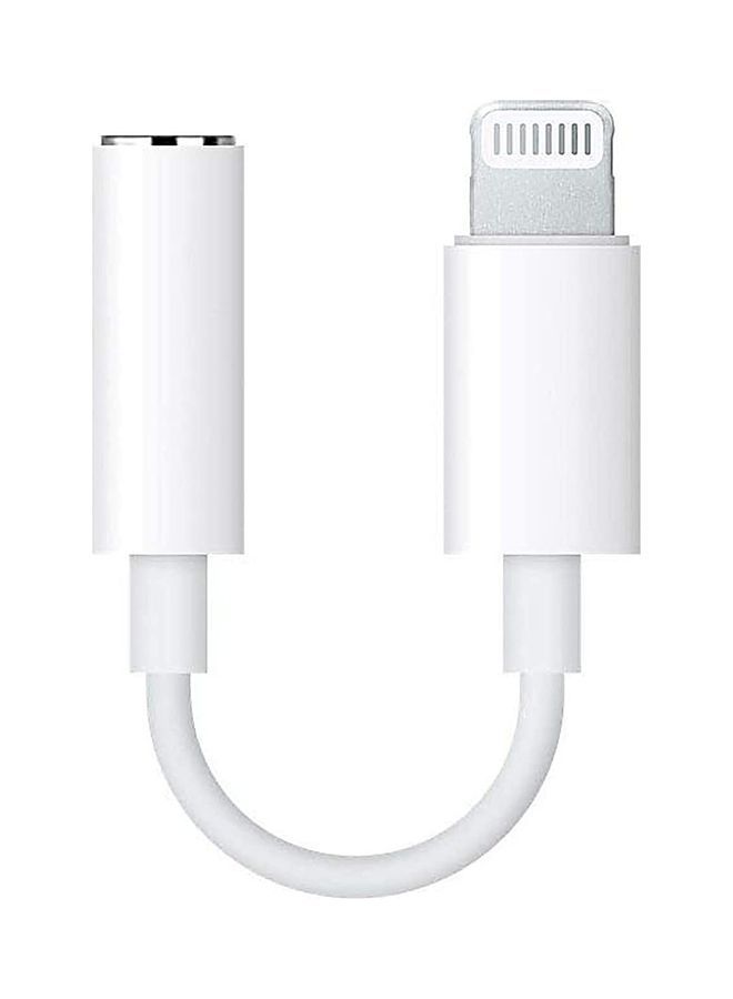 XiuWoo Lightning Headphone Jack Adapter Apple iPhone White - Image 1