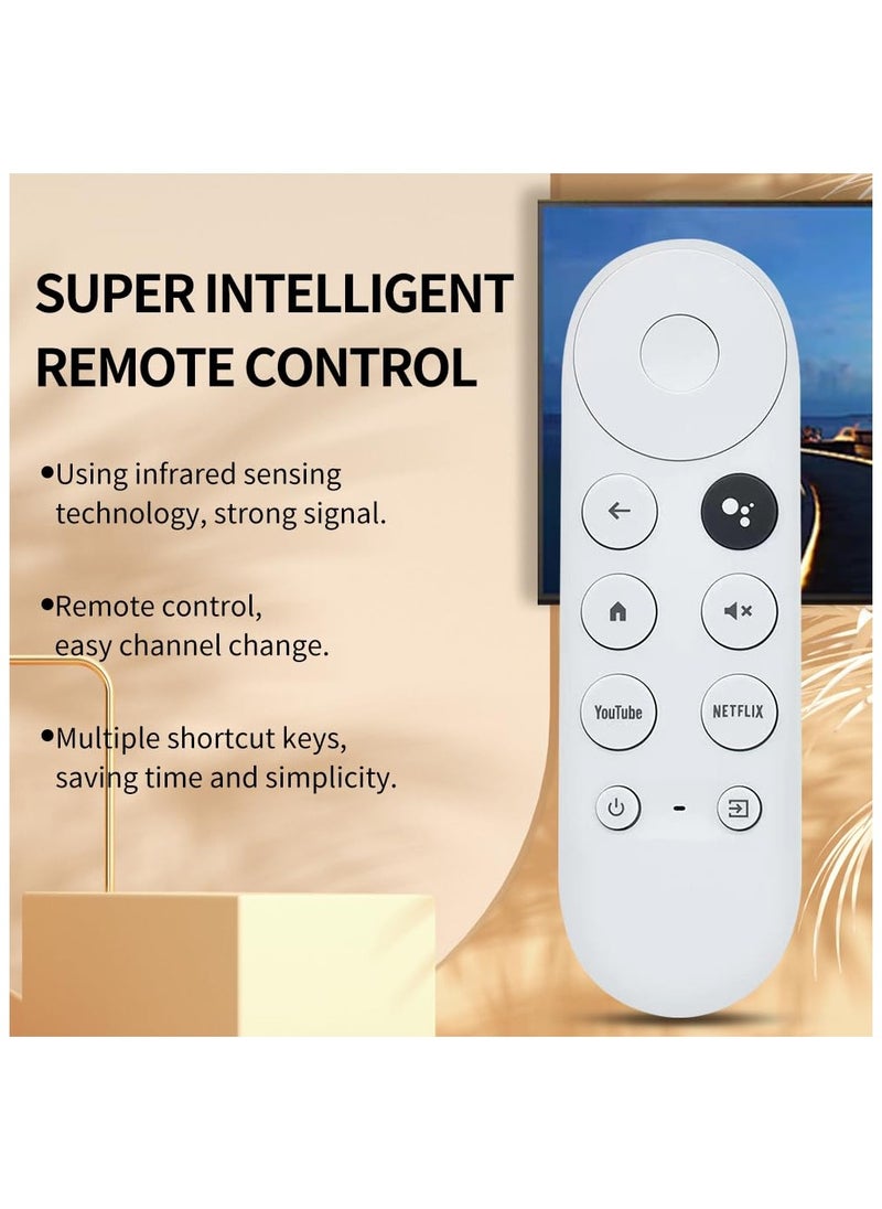 Voice Remote Control Replacement for 2020 Google TV 4K Snow, Fit for 2020 Google Chromecast 4K Snow G9N9N GA01920, with YouTube and Netflix Shortcut Buttons(Remote Only) (G9N9N)