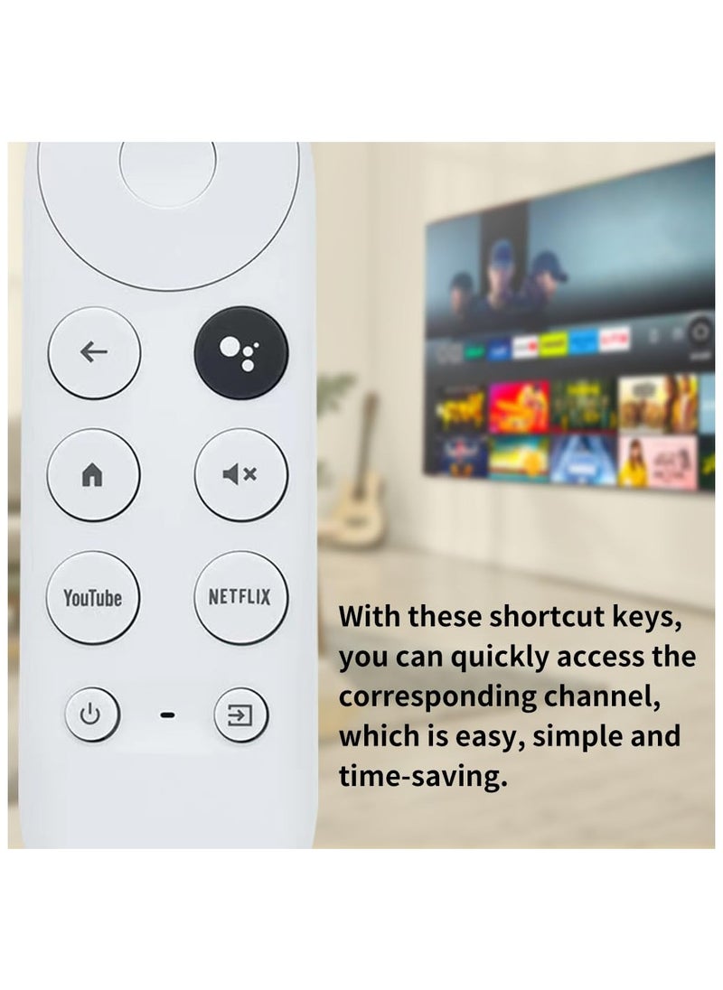 Voice Remote Control Replacement for 2020 Google TV 4K Snow, Fit for 2020 Google Chromecast 4K Snow G9N9N GA01920, with YouTube and Netflix Shortcut Buttons(Remote Only) (G9N9N)