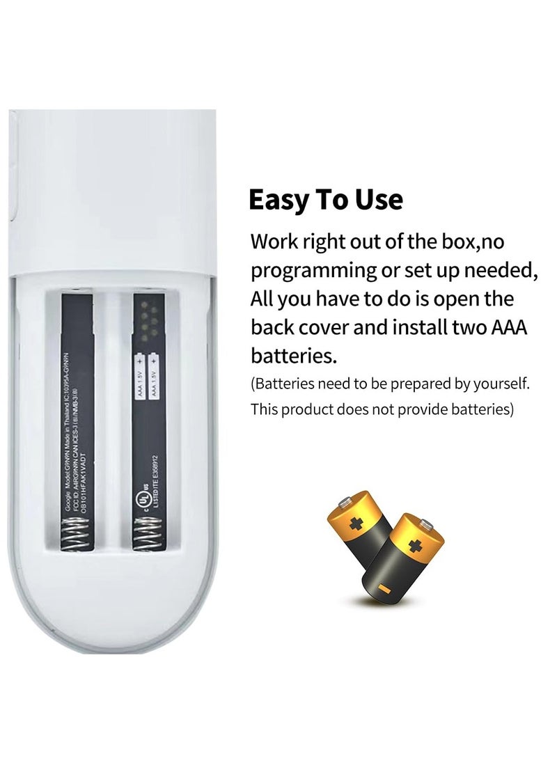 Voice Remote Control Replacement for 2020 Google TV 4K Snow, Fit for 2020 Google Chromecast 4K Snow G9N9N GA01920, with YouTube and Netflix Shortcut Buttons(Remote Only) (G9N9N)