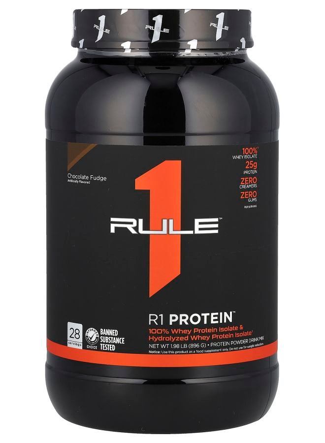 Rule One Proteins R1 Protein Powder Drink Mix Chocolate Fudge 1.98 lb (896 g) - Image 1