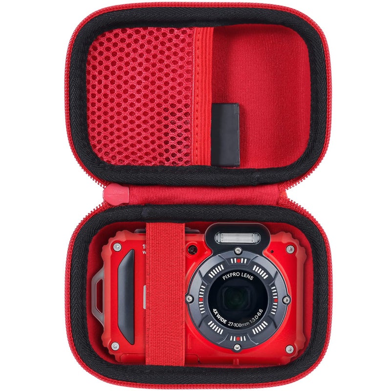 Aenllosi Aenllosi Hard Travel Case Compatible With Kodak PIXPRO WPZ2 Rugged Waterproof Digital Camera,Protective Case for Kodak Waterproof Video Camera(Red,Case Only) - Image 1
