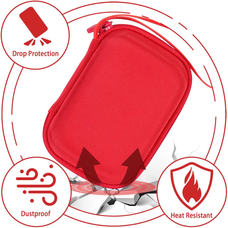 Aenllosi Aenllosi Hard Travel Case Compatible With Kodak PIXPRO WPZ2 Rugged Waterproof Digital Camera,Protective Case for Kodak Waterproof Video Camera(Red,Case Only) - Image 3