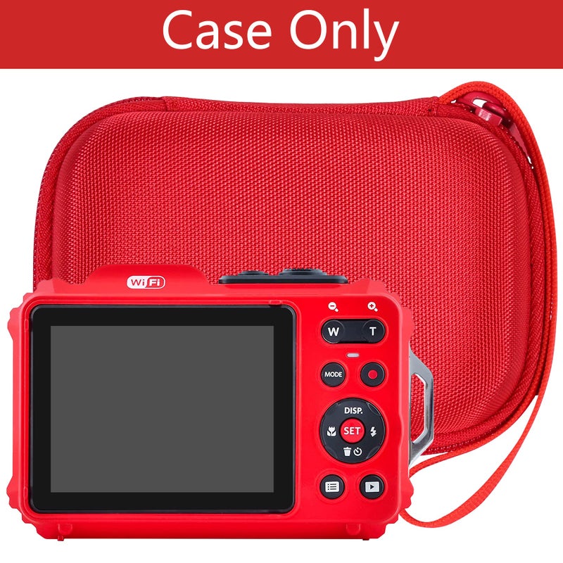 Aenllosi Aenllosi Hard Travel Case Compatible With Kodak PIXPRO WPZ2 Rugged Waterproof Digital Camera,Protective Case for Kodak Waterproof Video Camera(Red,Case Only) - Image 4
