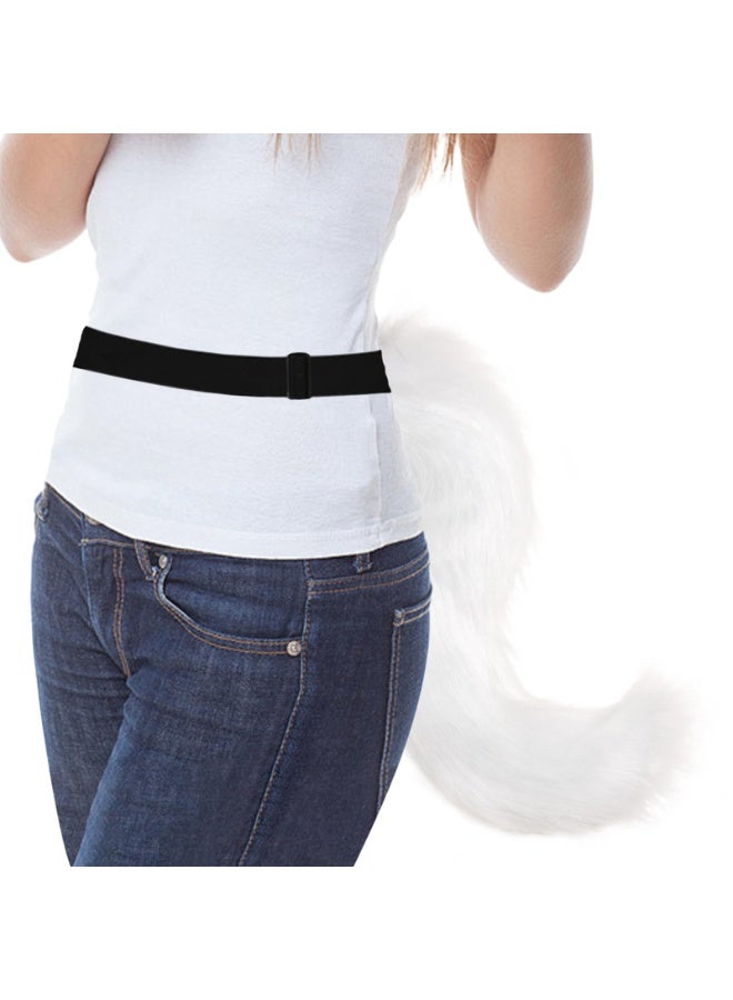 VUCATIN مجموعة عصابة رأس على شكل ذيل وأذنين قطة وذئب فروي من كوسبلاي إكسسوارات أزياء حفلات فاخرة هدايا - Image 5