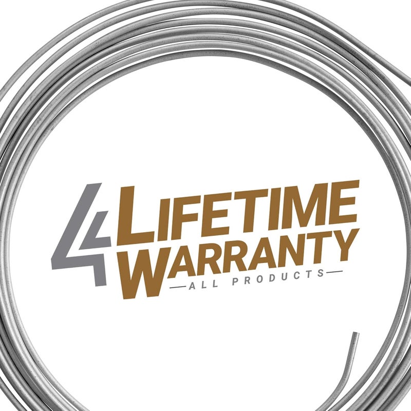 4LIFETIMELINES 4LIFETIME Galvanized Steel Brake Line Kit - 3/16" x 25ft Replacement Set - Professional Grade OE Steel Tube, Corrosion-Resistant, Flexible 3/16 Brake Line – Comes with 16 Fittings for Easy Install - Image 3