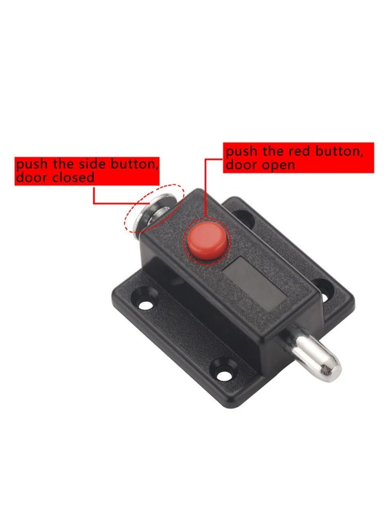 CMGTYYD Door Bolt Lock, 10 Pack Automatic Slide Door Latch Lock Red Push Button Bolt Switch Spring Sliding Latches Bump Window Cabinet Locker Home Safety Hardware Furniture Cabinet Drawer Snib  - Image 5