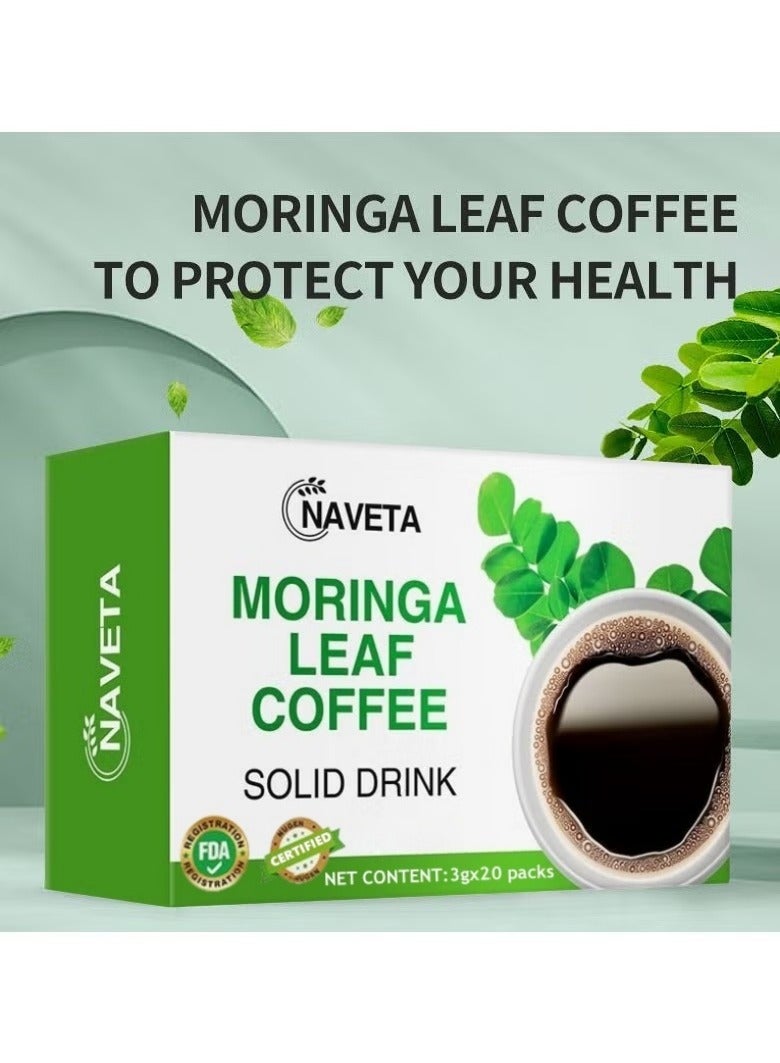 NAVETA Moringa coffee，Liver-protecting Tea，Weight Loss And Energy，Improves Body Metabolism 3g*20  - Image 2