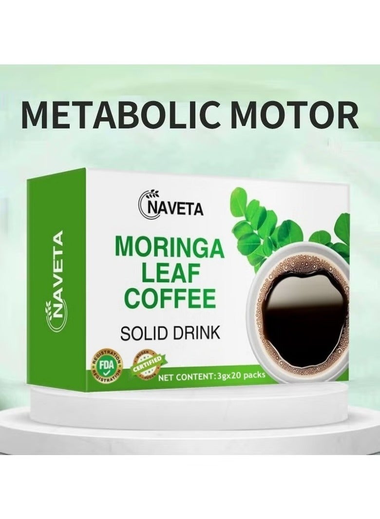 NAVETA Moringa coffee，Liver-protecting Tea，Weight Loss And Energy，Improves Body Metabolism 3g*20  - Image 3