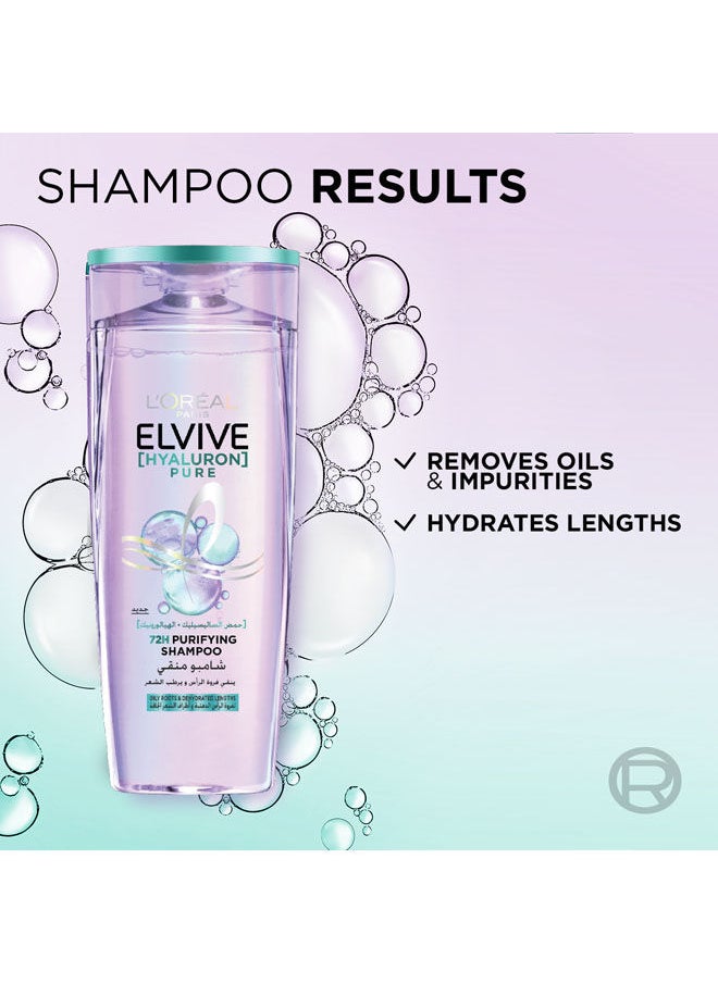 L'OREAL PARIS - Elvive Hyaluron Pure 72H Purifying Shampoo, 600 ml - Image 1