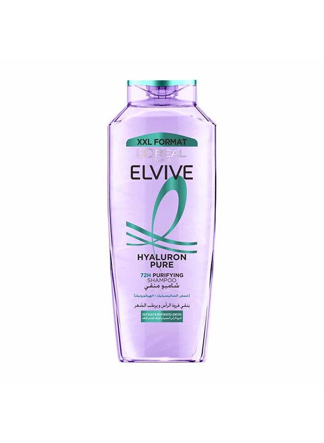 L'OREAL PARIS Elvive Hyaluron Pure Shampoo For Oily Scalp and Dehydrated Lengths - 600ml - Image 1