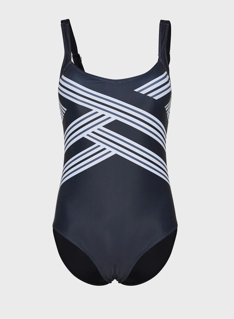 ELLA Contrast Crisscross Swimsuit