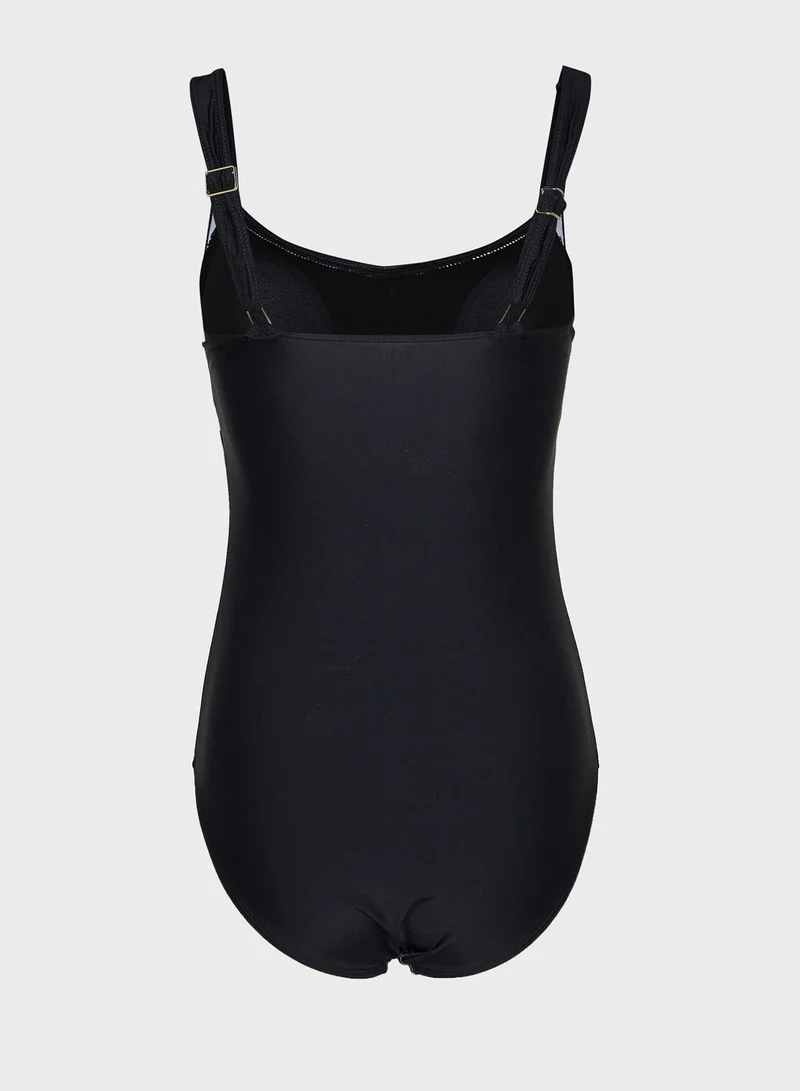 ELLA Contrast Crisscross Swimsuit