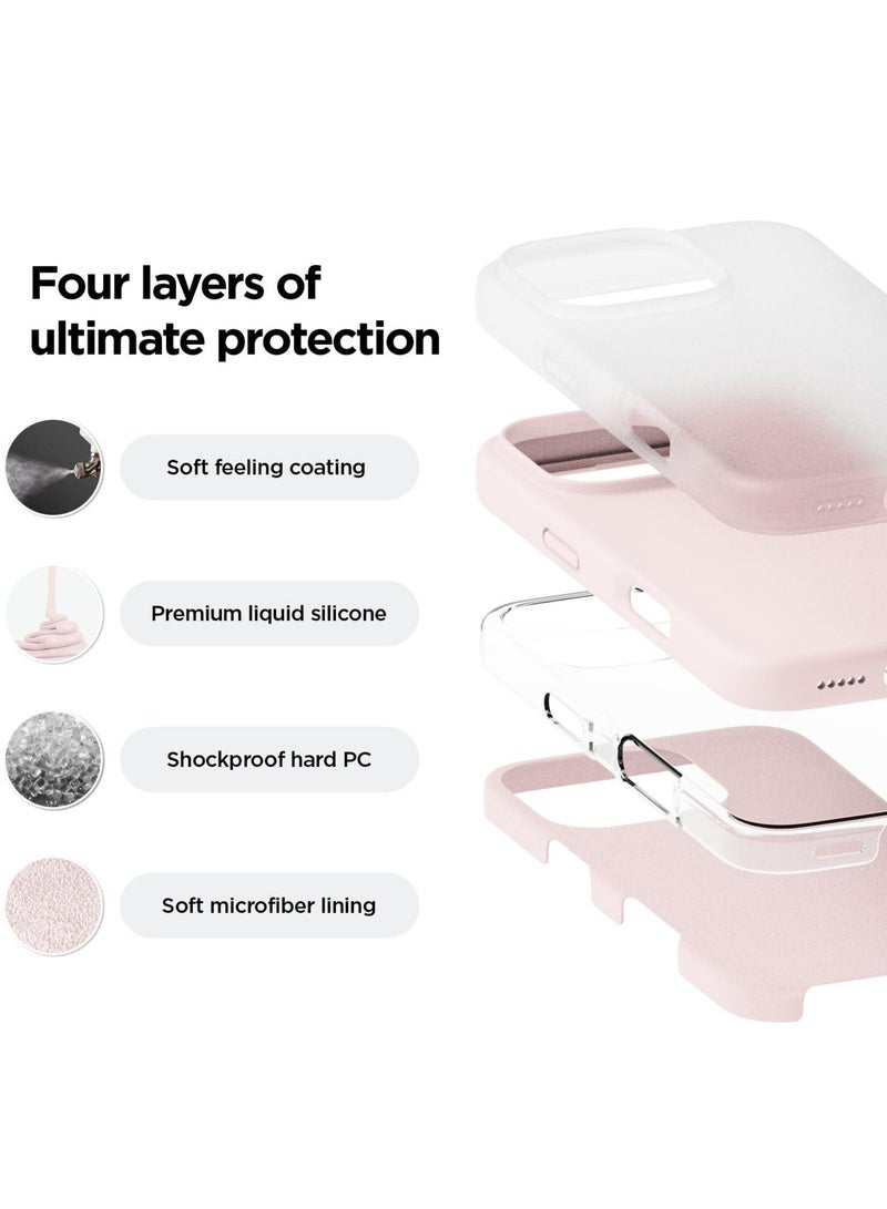 ELTRAZONE iPhone 16 Pro Case Cover - Full Body Protection, Shockproof, Slim, Anti-Scratch, Soft Microfiber Lining (Chalk Pink) - Image 2