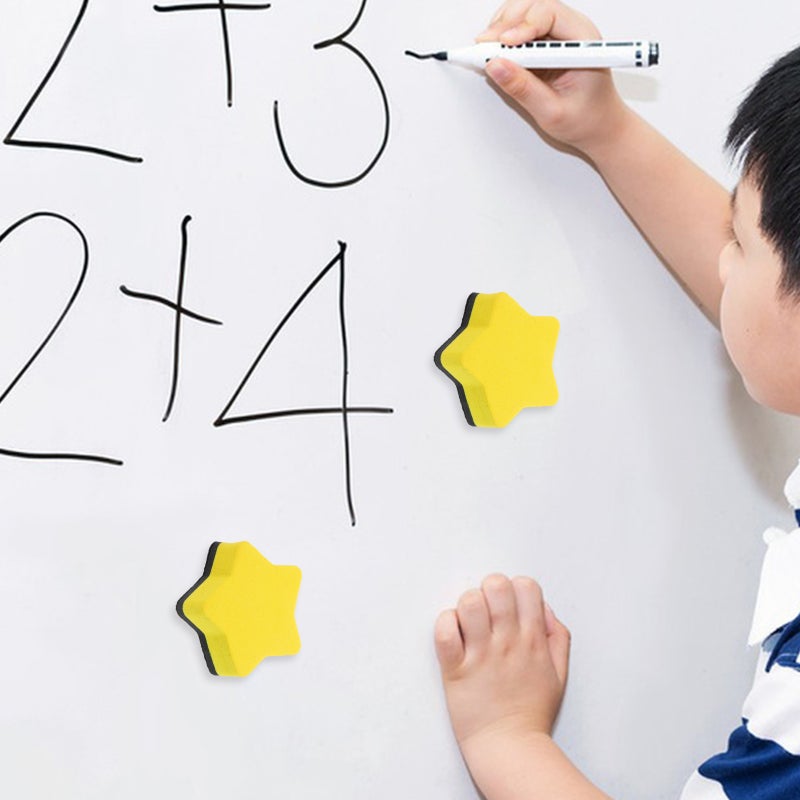 🏠 أدوات تنظيف قابلة لإعادة الاستخدام لمحو السبورة البيضاء مع أقلام ممحاة ملونة مختلطة للمكتب والمنزل والمؤسسات التعليمية - Image 4