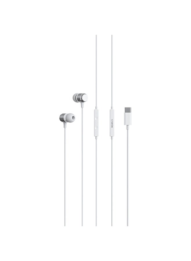 Starfire Wired Earphones High-Fidelity Stereo In-Ear Headphones with Built-in Microphone & Digital Decoder, Heavy Bass, 1.2m Cable, Metal-Finish - Black/White - Image 2