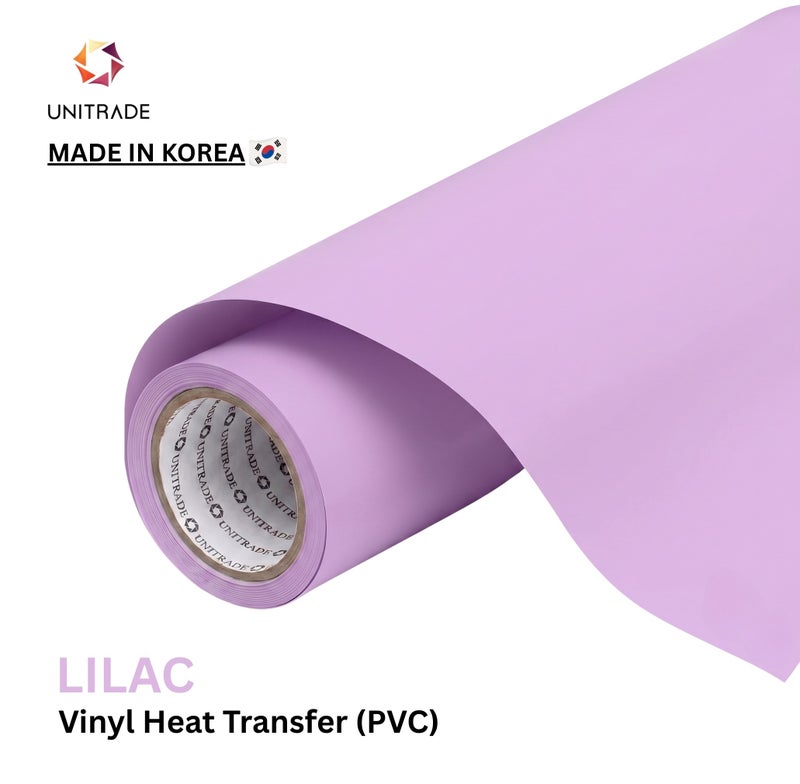 يونيترايد UNITRADE® رول فينيل نقل حراري Easy Cut (PVC) باللون الليلكي / متوافق مع Cricut وSilhouette وآلات القص الاحترافية / معتمد CPSIA / صنع في كوريا - Image 1