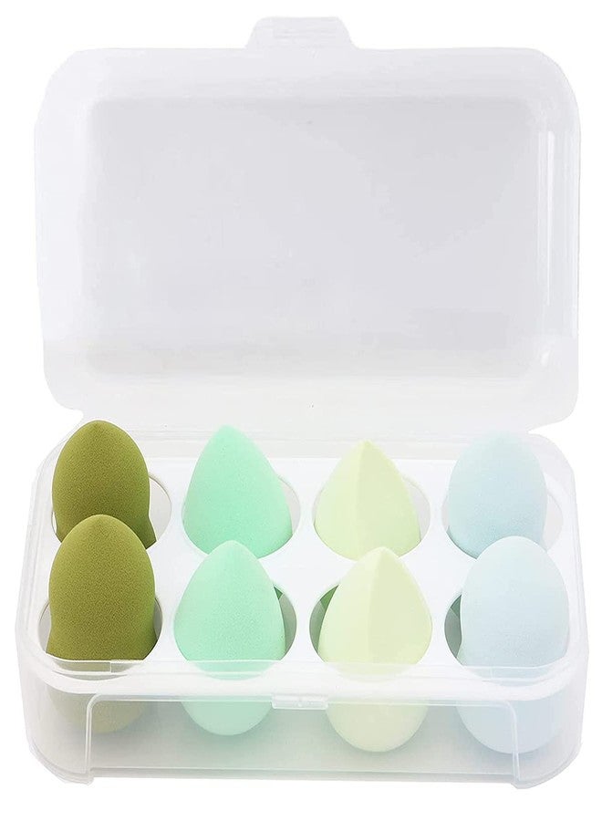 Lenon 8 Pcs Makeup Sponges Set Blender Beauty Foundation Blending Sponge, Flawless for Liquid, Cream and Powder, Multi-colored Cosmetic Applicator Puff for Dry/Wet Use Multicolor - Image 2