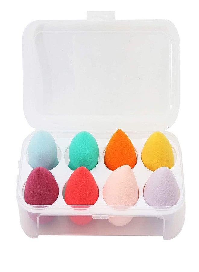 Lenon 8 Pcs Makeup Sponges Set Blender Beauty Foundation Blending Sponge, Flawless for Liquid, Cream and Powder, Multi-colored Cosmetic Applicator Puff for Dry/Wet Use Multicolor - Image 5