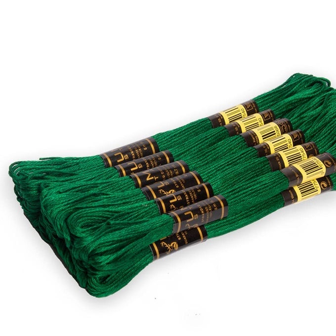12 PIECES EMERALD GREEN 923 PREMIUM EMBROIDERY THREAD 100 EGYPTIAN COTTON PREMIUM SKEINS CROSS STITCH EMBROIDERY FLOSS OEKO TEX CERTIFIED STRANDED COTTON EMERALD GREEN
