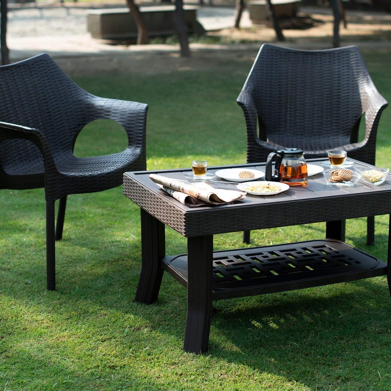 SUPREME Supreme Cambridge Heavy Durable Plastic Chair with Steel Legs for Home Office Garden and Restaurents Black Set of 4 - Image 2