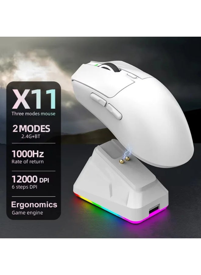 Gaming Mouse 3-Speed DPI Esports Wireless Ergonomic Design Gaming Mouse 2-mode Connection Magnetic Charging Dock - Image 1