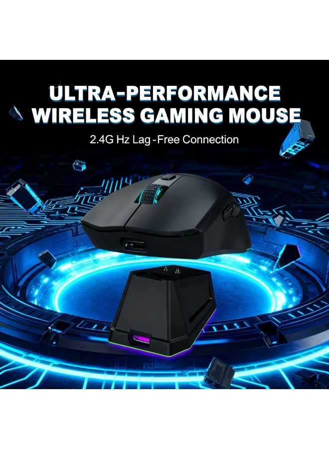 Gaming Mouse 3-Speed DPI Esports Wireless Ergonomic Design Gaming Mouse 2-mode Connection Magnetic Charging Dock - Image 5