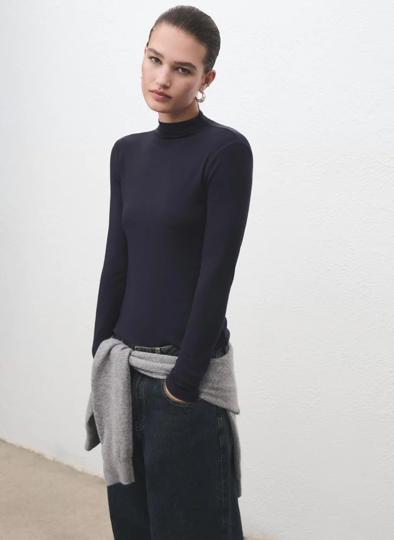 MANGO Turtleneck T-shirt