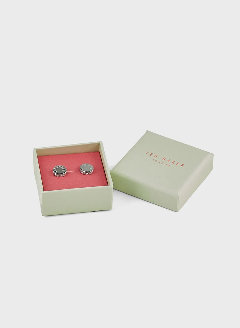 Ted Baker Seesay Sparkle Dot Logo Stud Earrings
