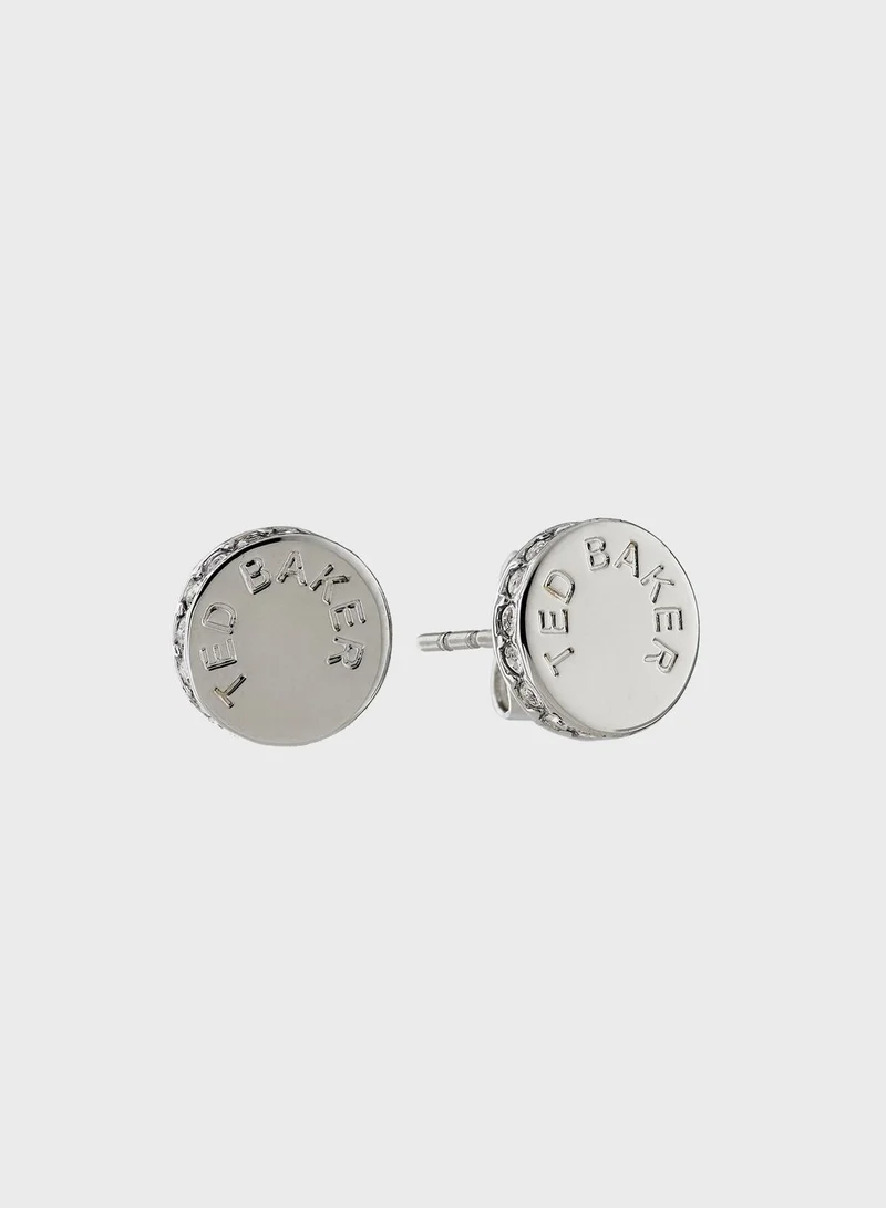 Ted Baker Seesay Sparkle Dot Logo Stud Earrings