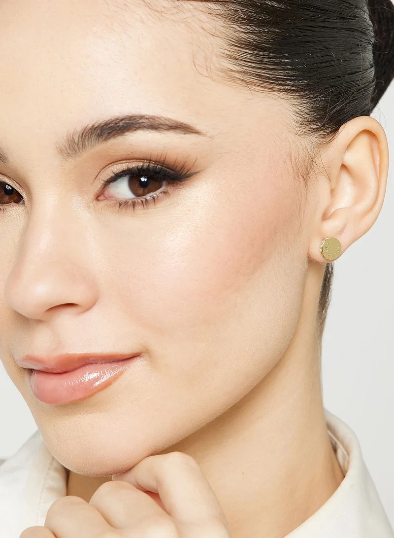 Ted Baker Seesay Sparkle Dot Logo Stud Earrings
