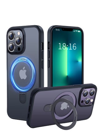 iPhone 13 Pro Case with Magnetic Invisible Stand Cover Shockproof and Anti-Yellow Slim Thin Translucent Matte Protective MagSafe Case for Apple iPhone 13 Pro 6.4 inch - Black - pzsku/Z3D4117FD9D2B9C059418Z/45/_/1695182224/3f68c835-bc0d-46aa-90aa-28346d163285