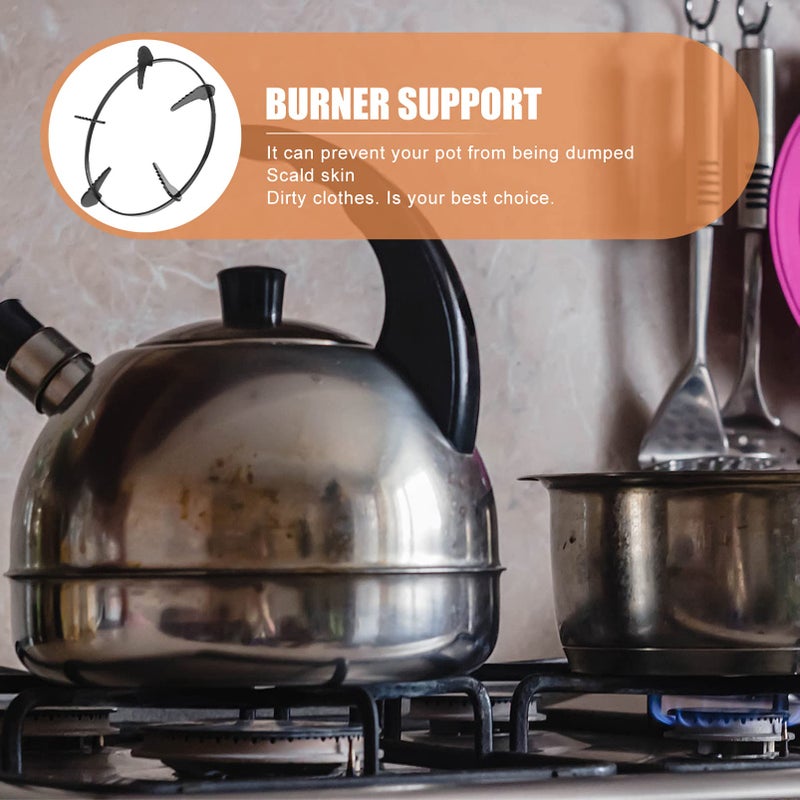 2 Burner Bracket Gas Hob Support Wok Stand Holder Iron Rack Round - Image 4