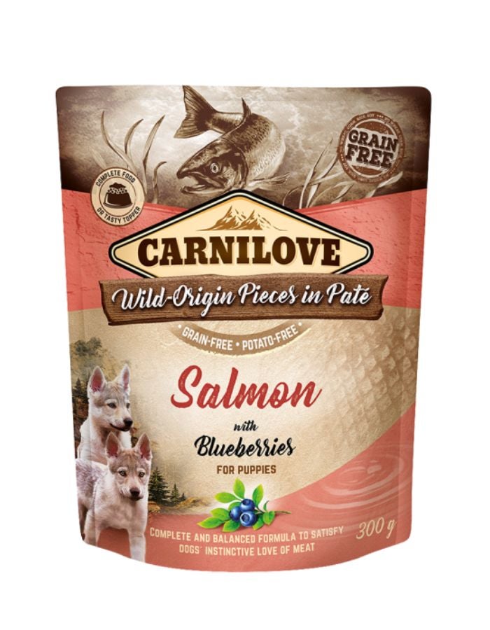 Carnilove Salmon with Blueberries Wet Food for Puppies 12x300g | Grain-Free Puppy Meal
