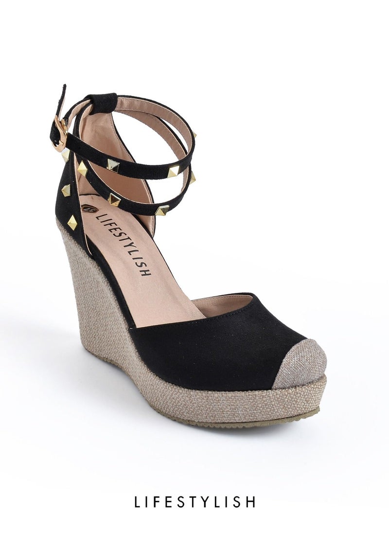 LIFESTYLISH Sn-W4- Shose Heel Wedges -Black  - Image 1