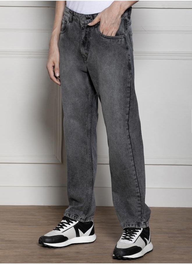 Dennis Lingo Men’s Light Grey Relaxed Fit Jeans  - Image 3
