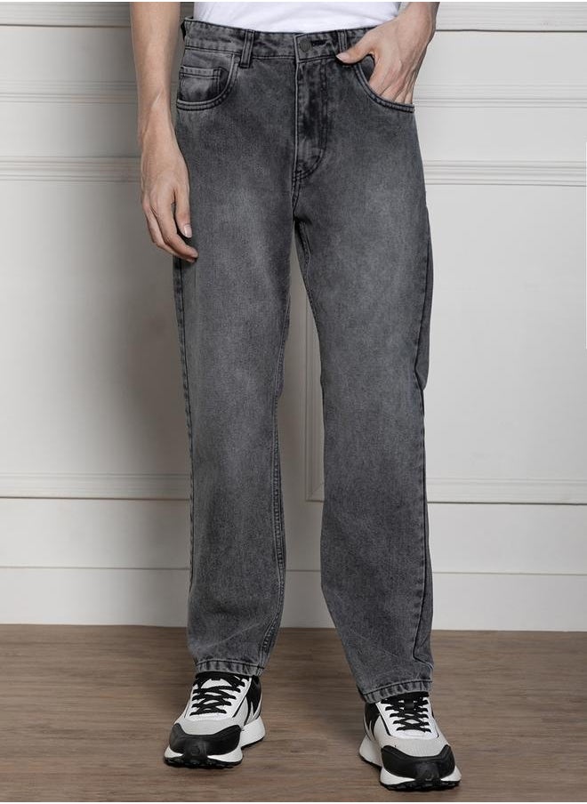 Dennis Lingo Men’s Light Grey Relaxed Fit Jeans  - Image 5