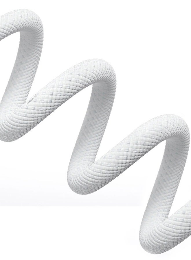 CATANES 100W Fast Charging Cable USB-C to USB-C - Built-in Power Display, PD 3.0 & Durable Braided Design 1M - White - Image 5