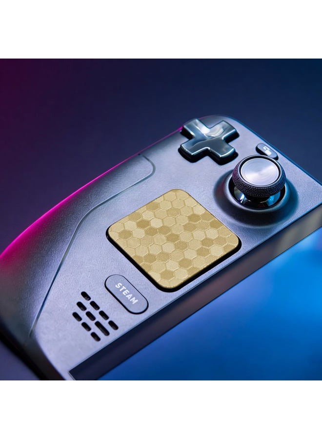 Luck&Link Touchpad Protector Steam Deck，Protective Skin Texture Sticker for steam Deck OLED&LCD Touch Trackpads，High end Textured Grip Skin (Honeycomb - Gold) - Image 5