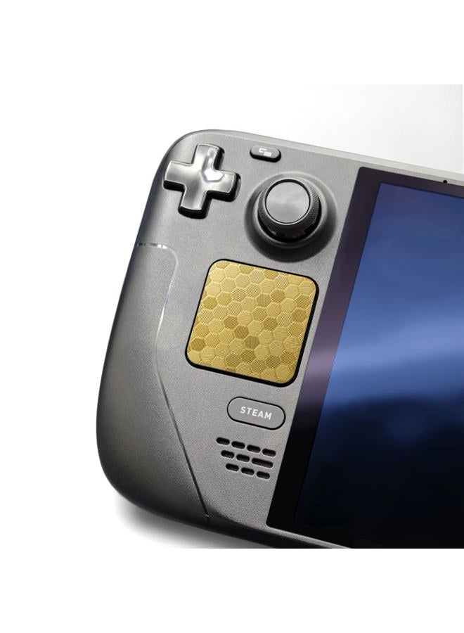 Luck&Link Touchpad Protector Steam Deck，Protective Skin Texture Sticker for steam Deck OLED&LCD Touch Trackpads，High end Textured Grip Skin (Honeycomb - Gold) - Image 1